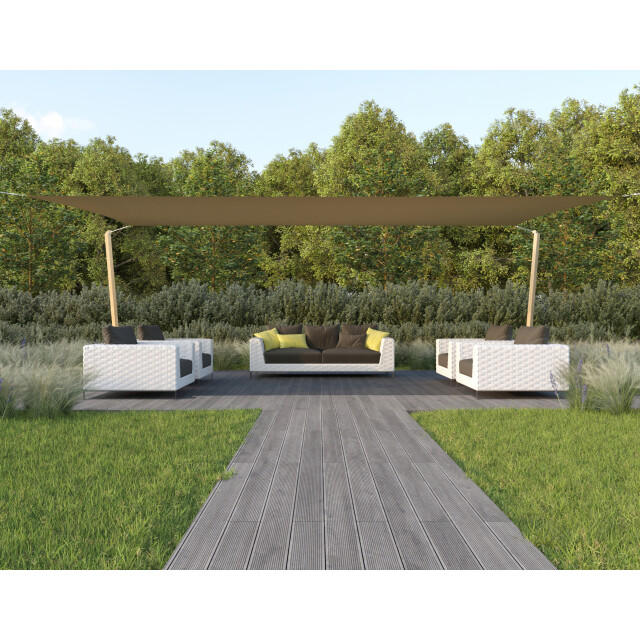 Hanse® Schaduwdoek rechthoek waterdoorlatend 6x8 m zonnedoek 3048768 large