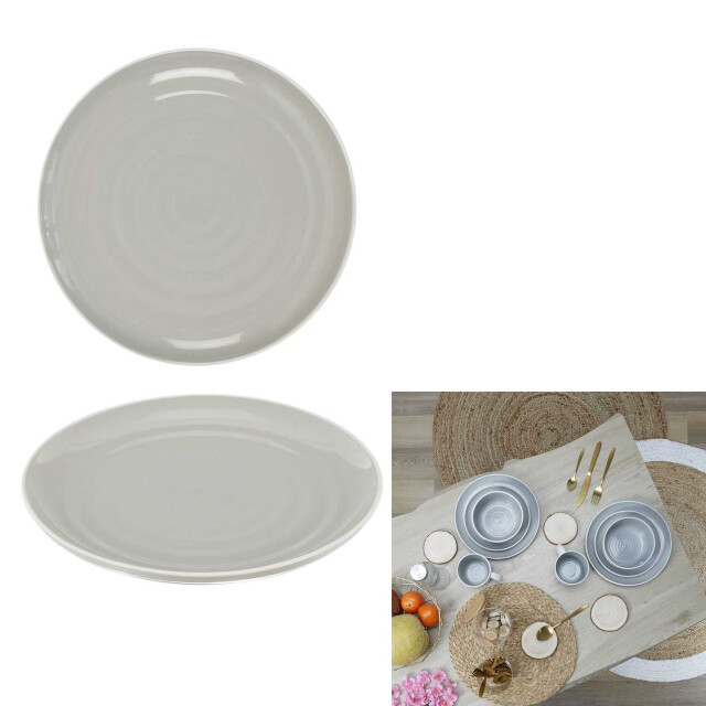 Home Deco Factory Serviesset 6 persoons 18-delig aardewerk /wit 3047567 large