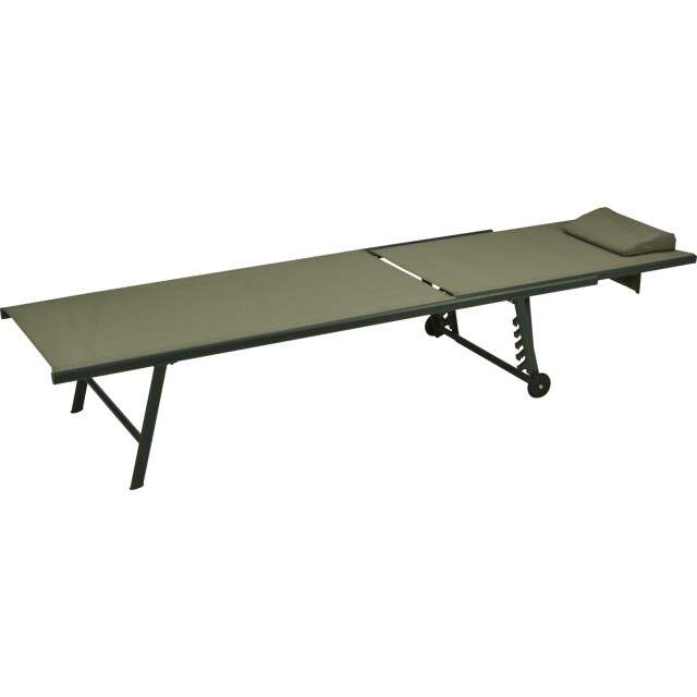 4goodz 2 stuks comfortabel verstelbaar ligbed met hoofdkussen olijf 3049007 large