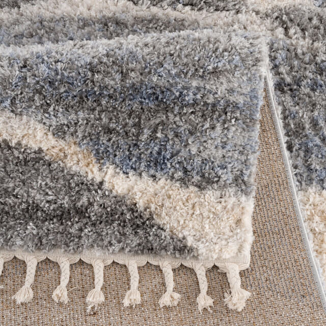 Muratap Versay hoogpolig vloerkleed golvend design /beige franjes- 200x290 cm 3046043 large