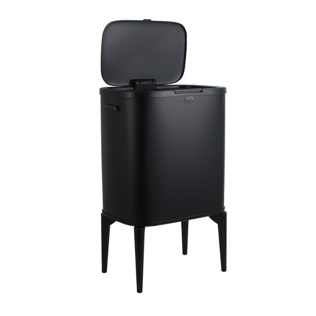 Luzzo ® new york push prullenbak afvalscheiding 2 vakken - 3047824 large
