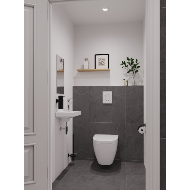 4bathroomz ® oslo toiletrolhouder met klep wc rolhouder - 3048745 large
