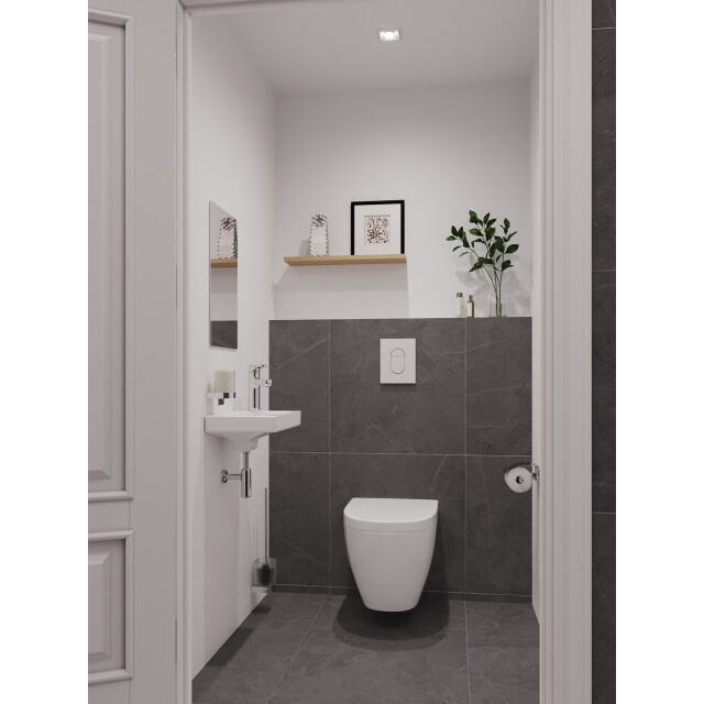 4bathroomz ® oslo toiletrolhouder met klep wc rolhouder - 3048744 large