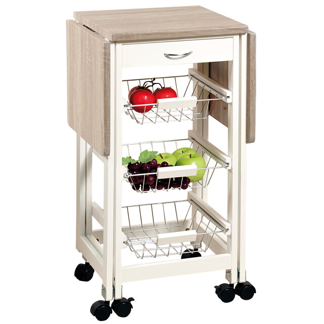 Kesper Keukentrolley op wielen met uitbreidbare bladen 97x37x76 cm 3047664 large