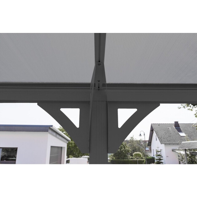 Westmann Aluminium carport met rond dak model bergen - 505x300x220cm 3047985 large