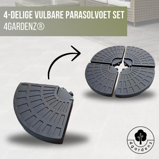 4goodz Zweefparasol set draaibaar roma 300 cm met parasolvoeten licht 3049021 large