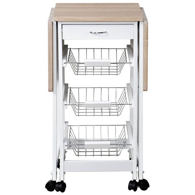 Kesper Keukentrolley op wielen met uitbreidbare bladen 97x37x76 cm 3047664 large