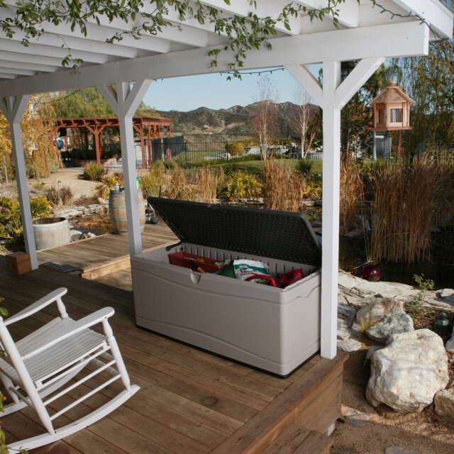 Lifetime Kunststof kussenbox 495l tuinkist 61x152x67cm licht 3047983 large