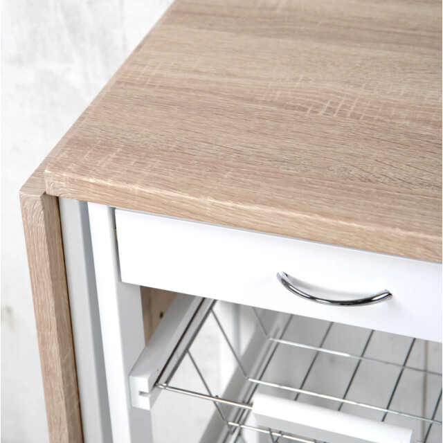 Kesper Keukentrolley op wielen met uitbreidbare bladen 97x37x76 cm 3047664 large