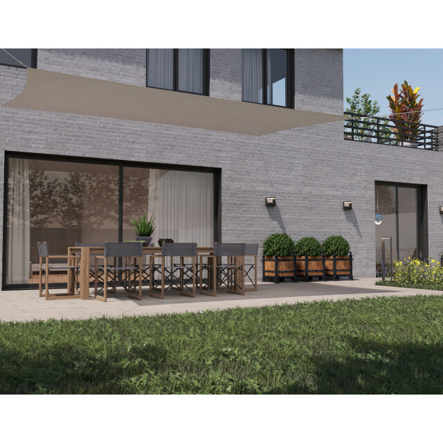 Hanse® Schaduwdoek rechthoek waterdoorlatend 2,5x4 m zonnedoek 3048760 large