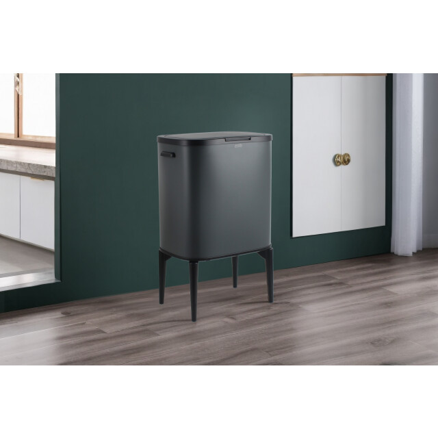 Luzzo ® new york push prullenbak afvalscheiding 2 vakken - 3047825 large