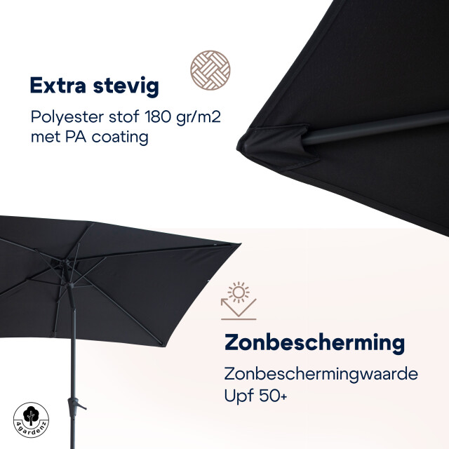 4gardenz ® parasol rechthoek 150x250cm kantelbaar balkonparasol 3049024 large
