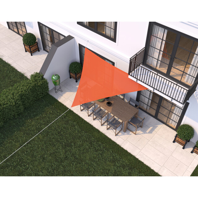 Hanse® Schaduwdoek driehoek waterdoorlatend 3x3x3 m zonnedoek terra 3048786 large