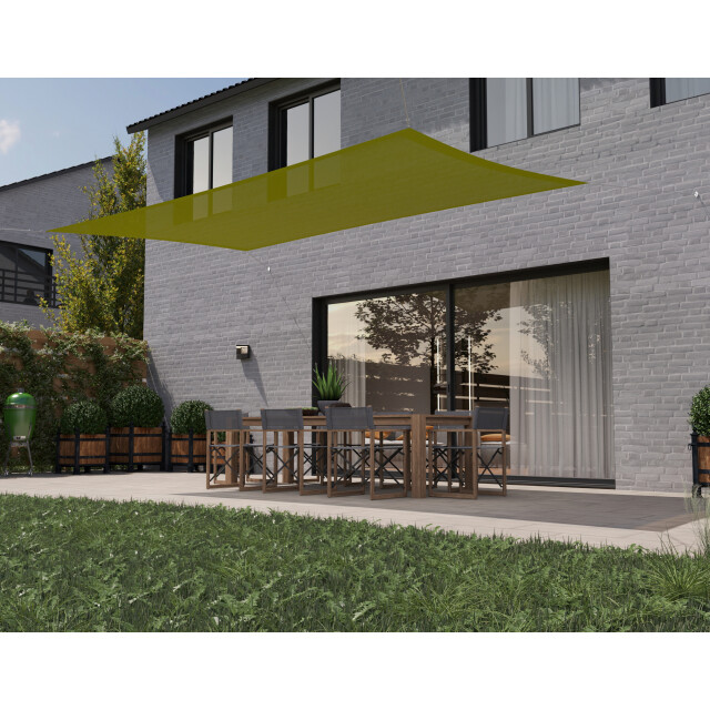 Hanse® Schaduwdoek rechthoek waterdoorlatend 4x5 m zonnedoek lime 3048617 large