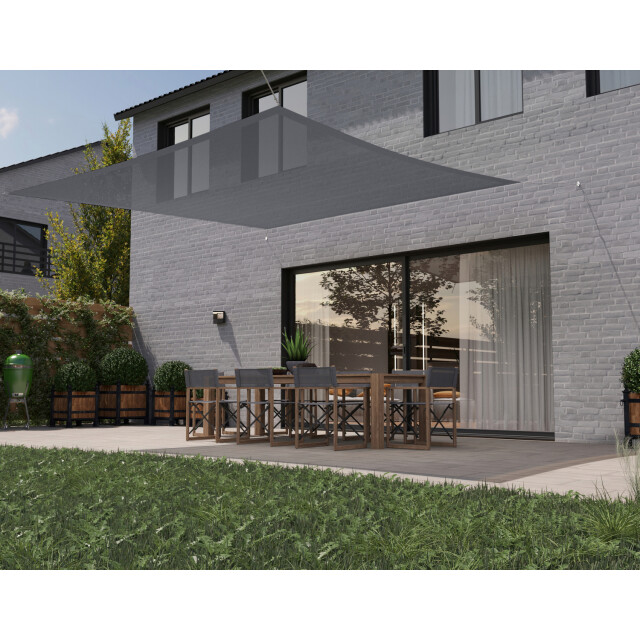 Hanse® Schaduwdoek vierkant waterdoorlatend 5x5 m zonnedoek licht 3048904 large