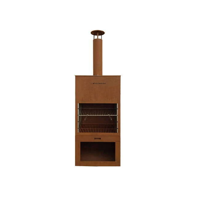 Westmann Barbecue en open haard roest 41x70x229 cm wmlg610-b 3057065 large