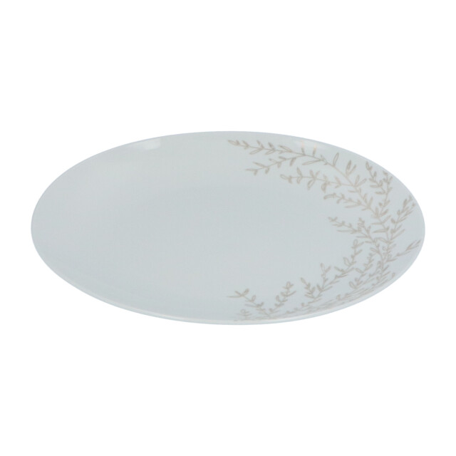 Secret de Gourmet 6 stuks porseleinen ontbijtborden rozenhout 21 cm wit/ 3048006 large