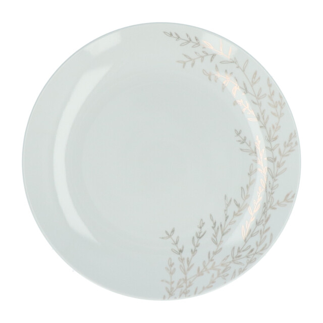 Secret de Gourmet 6 stuks porseleinen ontbijtborden rozenhout 21 cm wit/ 3048006 large