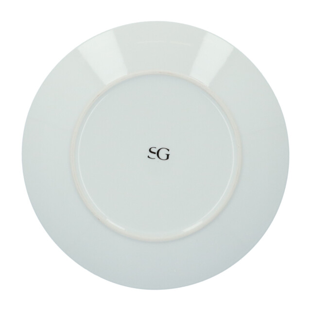 Secret de Gourmet 6 stuks porseleinen ontbijtborden rozenhout 21 cm wit/ 3048006 large