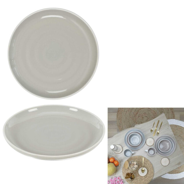 Home Deco Factory Serviesset 6 persoons 18-delig aardewerk /wit 3047567 large