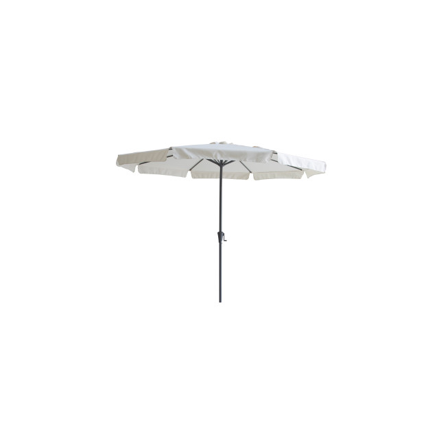 4gardenz ® parasol rond 300 cm met volant kantelbaar creme 3049026 large