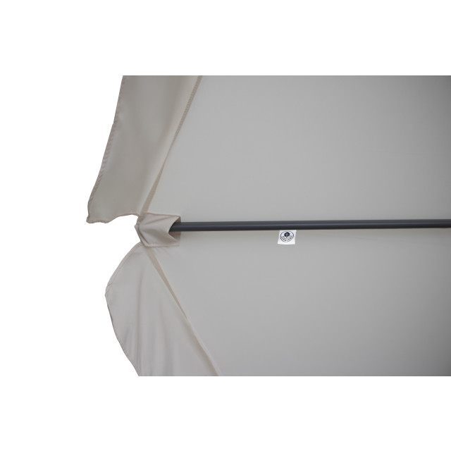 4gardenz ® parasol rond 300 cm met volant kantelbaar creme 3049026 large