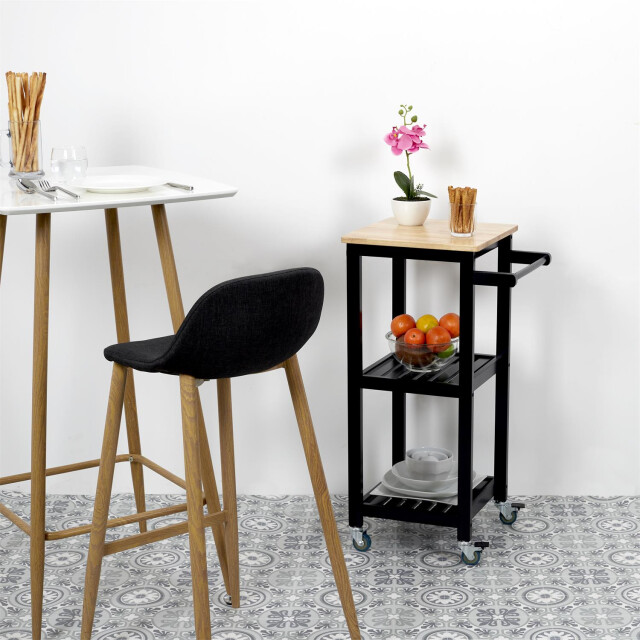 5Five Keukentrolley met 2 planken op wielen 37x45x85 cm - 3047708 large