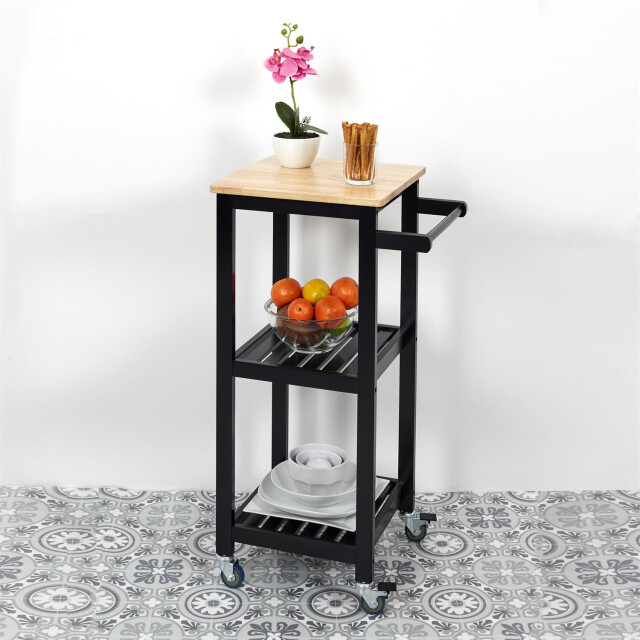 5Five Keukentrolley met 2 planken op wielen 37x45x85 cm - 3047708 large