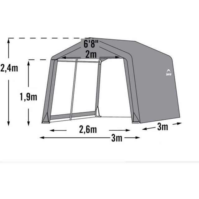 ShelterLogic ® opslagtent/gereedschapsschuur 297x305x249 cm sl70333 3048327 large