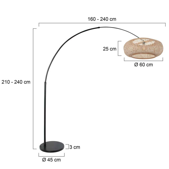 Bright Home Moderne vloerlamp polaris hout 2990759 large