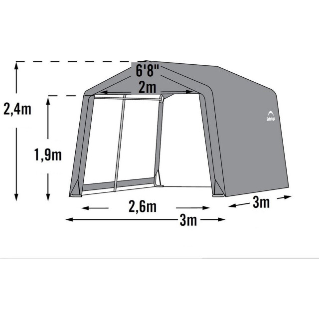 ShelterLogic ® opslagtent/gereedschapsschuur 297x305x249 cm sl70333 3048327 large