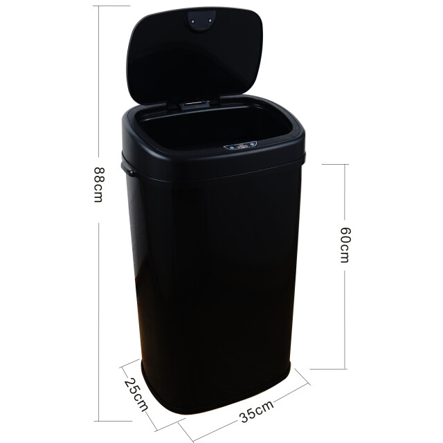 4cookz ® clever square prullenbak met sensor 58 liter - 3047748 large