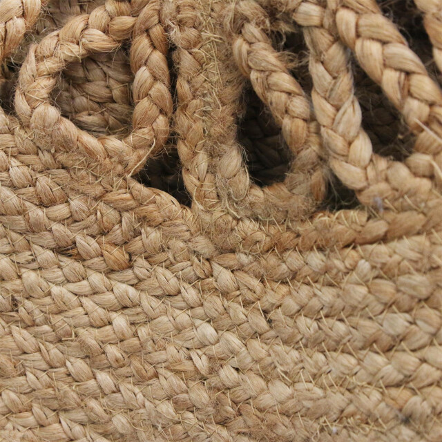 4goodz Vloerkleed jute naturel met motief rond Ø 90 cm - 3048888 large