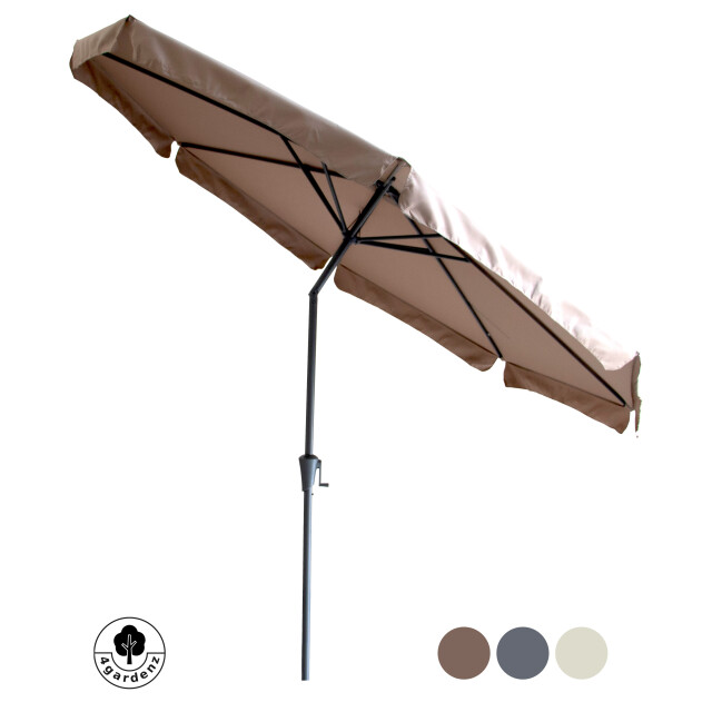4gardenz ® parasol rond 300 cm met volant kantelbaar - 3049028 large