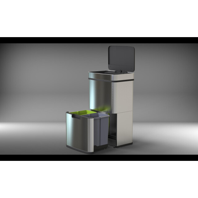 4cookz ® smart waste rvs afvalscheidingsprullenbak met sensor 72 liter met 70 3047789 large