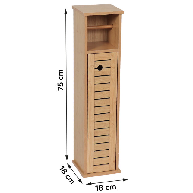 4goodz Toiletrolhouder met toiletroldispenser trinidad 18x18x75 cm - 3049041 large