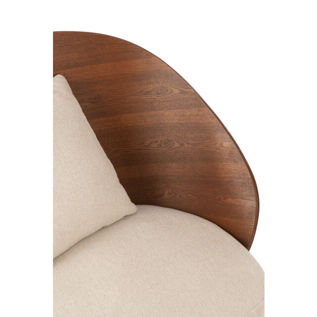 J-Line loungestoel multiplex/metaal /beige 77.4x71.8x81.8cm 3002357 large