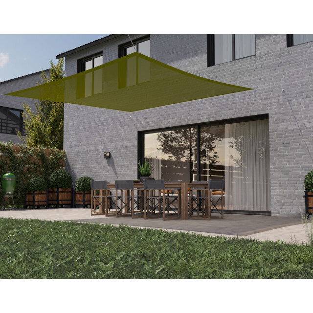 Hanse® Schaduwdoek vierkant waterdoorlatend 3x3 m zonnedoek lime 3048662 large