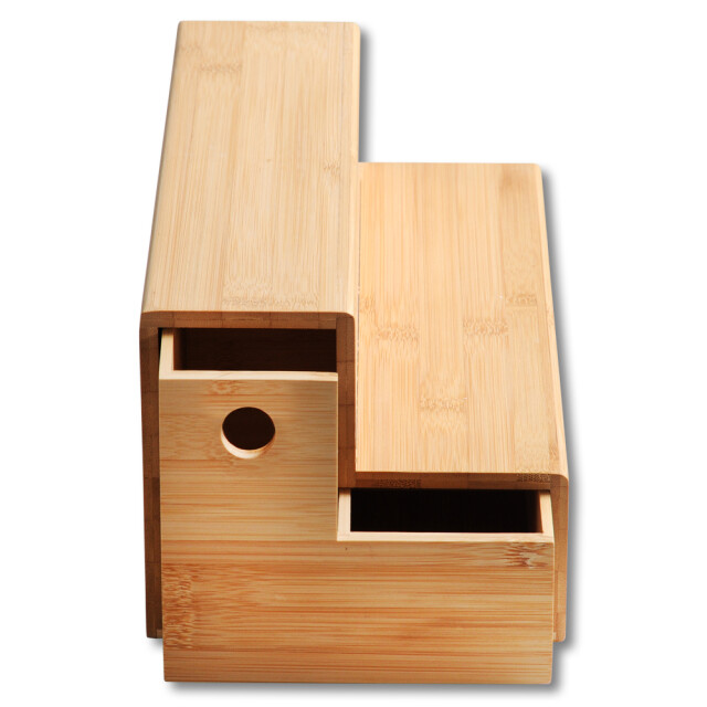 Kesper Keukenrek 2 uitschuifbare lades bamboe 34x15x18 cm - 3048863 large