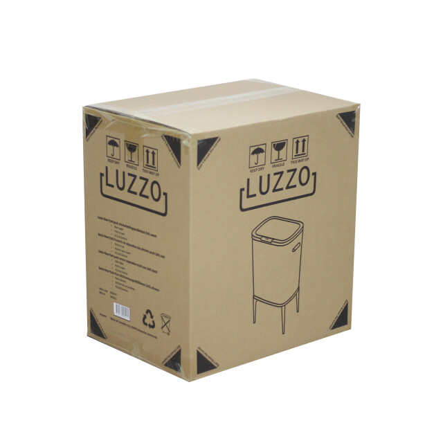 Luzzo ® new york push prullenbak afvalscheiding 2 vakken - 3047824 large