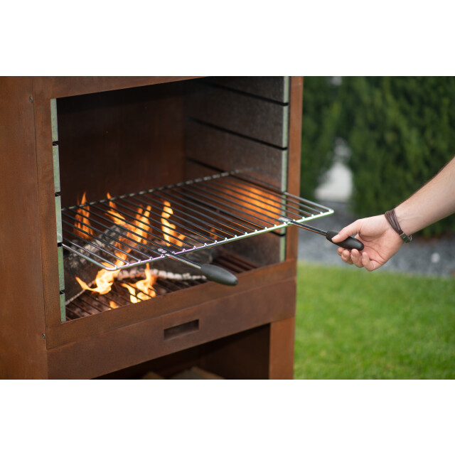Westmann Barbecue en open haard roest 41x70x229 cm wmlg610-b 3057065 large