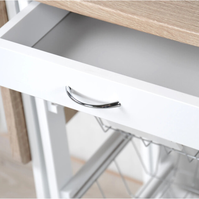 Kesper Keukentrolley op wielen met uitbreidbare bladen 97x37x76 cm 3047664 large