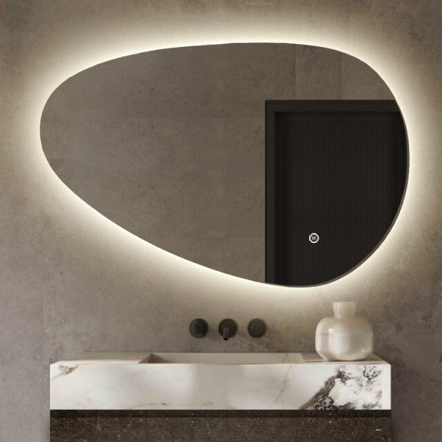 Vtw Living Badkamerspiegel asymmetrisch spiegel asymmetrisch led verlichting anti 3057043 large