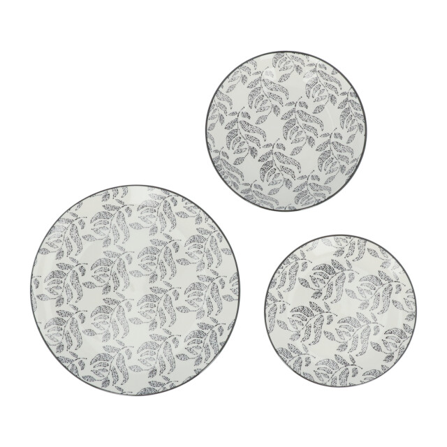Secret de Gourmet Porseleinen serviesset eva mozaïek 6 persoons 18-delig /wit 3047543 large