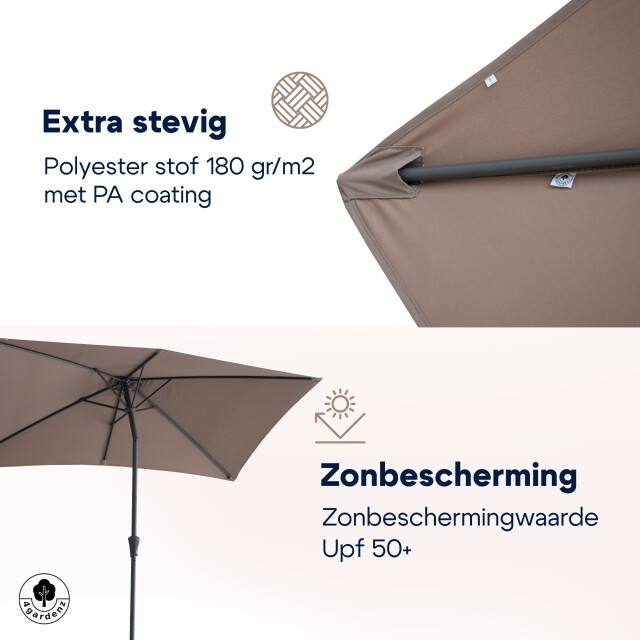 4gardenz ® parasol rechthoek 150x250cm kantelbaar balkonparasol 3049023 large