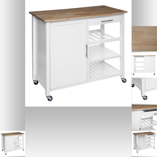 5Five ® luxe grote houten keukentrolley - 3047904 large