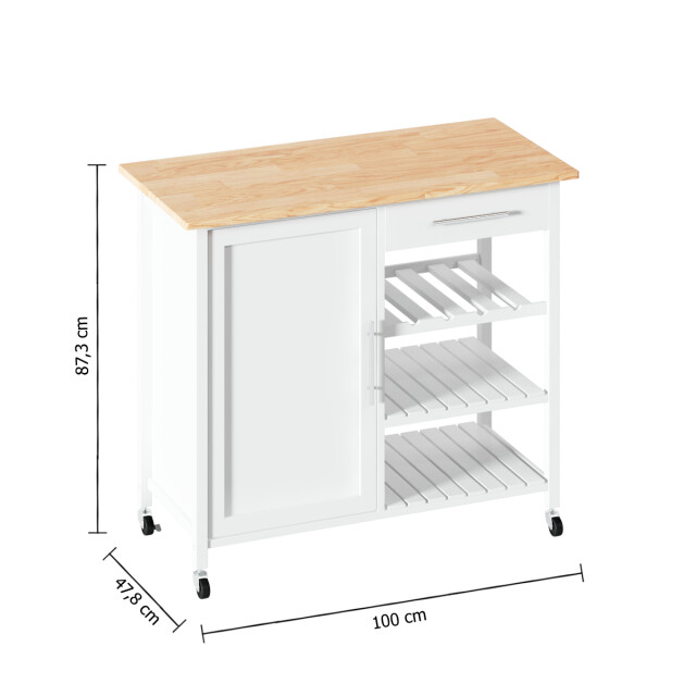 5Five ® luxe grote houten keukentrolley - 3047904 large