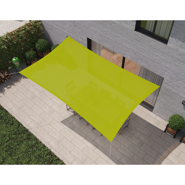 Hanse® Schaduwdoek rechthoek waterdoorlatend 4x5 m zonnedoek lime 3048617 large