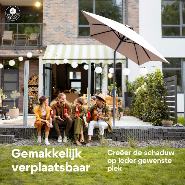 4gardenz ® parasol rechthoek 150x250cm kantelbaar balkonparasol 3049023 large