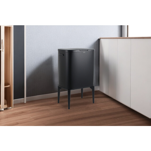 Luzzo ® new york push prullenbak afvalscheiding 2 vakken - 3047824 large